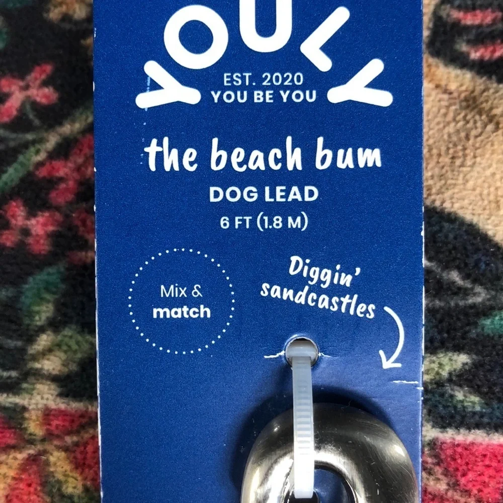NWT The beach bum blue coral print leash 6ft​